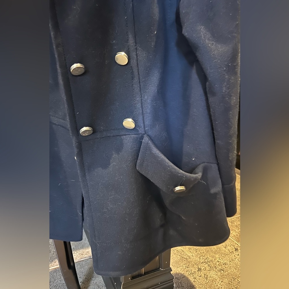 Marc by Marc Jacobs Navy Wool Pea Coat M - Picture 4 of 6